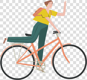 Tock Insurance Branding Illustrations   Cute Bike  HD Png Download