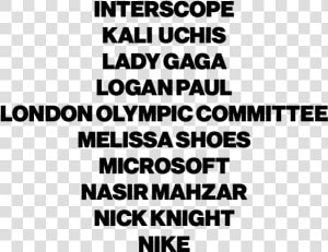 Interscope Kali Uchis Lady Gaga Logan Paul London Olympic   Symmetry  HD Png Download