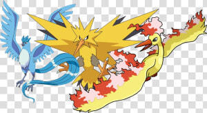 Shiny Moltres Articuno And Zapdos   Moltres Zapdos Articuno Png  Transparent Png