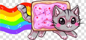  nyan  cat  kawaii  bread  cute  pink   Nyan Cat Kawaii  HD Png Download