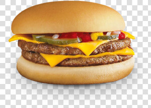 Burger Double Cheese Mcd  HD Png Download