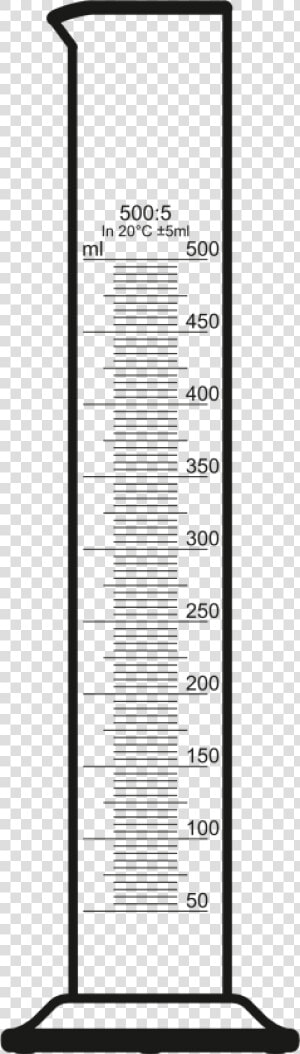 28 Collection Of Empty Graduated Cylinder Drawing   Graduated Cylinder Clipart  HD Png Download