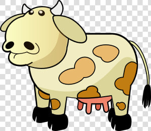 Free Vector Color Cow Clip Art   Moving Picture Of A Cow  HD Png Download