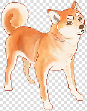  doggo  dog  shiba  pixelart   Shiba Inu Pixel Art  HD Png Download