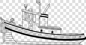 Boat Clipart Png   Tug Boat Colouring  Transparent Png