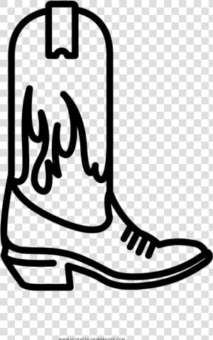 Cowboy Boot Coloring Page   Clipart Cowboy Boots  HD Png Download