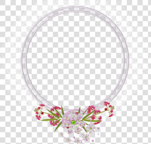 Moldura Redonda Com Flores Para Fazer Montagem Col   Circle  HD Png Download