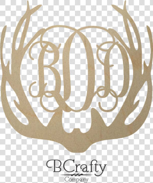 Unfinished Antler Monogram  HD Png Download