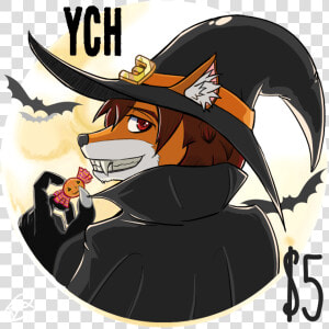 Ych Halloween Moon Portrait   Cartoon  HD Png Download