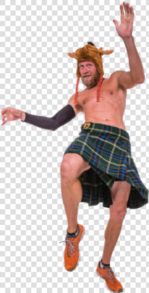 Man In Kilt Running  HD Png Download