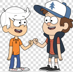 Lincoln Loud And Dipper Pines By C Bart db6ihge   Gravity Falls Loud House  HD Png Download