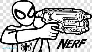 Nerf Gun Crafty Coloring Pages Creative Design Unique   Nerf Guns Free Printable Coloring Pages  HD Png Download