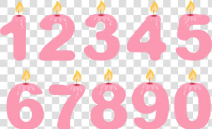 Birthday Candles Download Png Image   Birthday Candle Number Png  Transparent Png