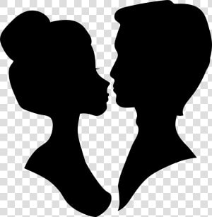 Wedding Male And Female Head Silhouettes Clipart  HD Png Download