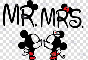 Disney Mickey Minnie Mouse Mr Mrs Cute Kiss Matching   Mr  amp  Mrs Mickey Mouse  HD Png Download