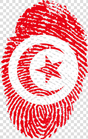 Tunisia  Flag  Fingerprint  Country  Pride  Identity   Tunisia Flag Png  Transparent Png