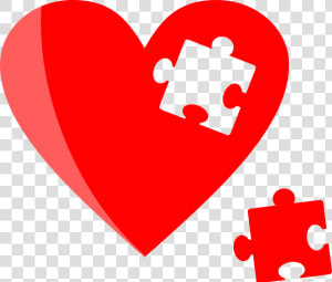 Coração Png De Alta Qualidade   Heart With Puzzle Piece Png  Transparent Png