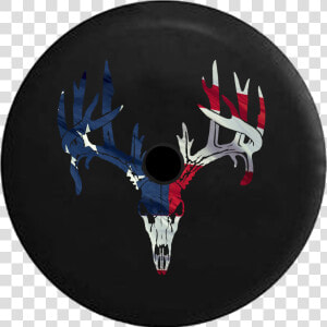 Jeep Wrangler Jl Backup Camera Day Deer Antlers Skull   Emblem  HD Png Download