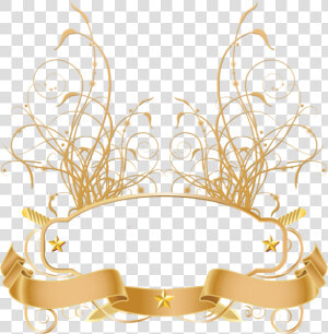 Transparent Gold Ribbon Png   Gold Ribbon Banner Transparent  Png Download