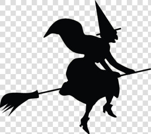 Halloween Clip Art Witch On Broomstick   Halloween Clipart  HD Png Download