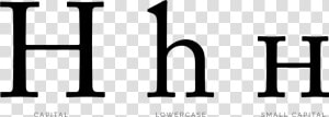 Three H Glyphs In Adobe Caslon   Capital And Small H  HD Png Download