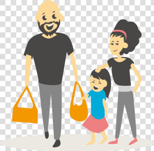 Family Shopping Illustration   Shopping Family Clipart Png  Transparent Png