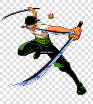 One Piece Luffy Manga   One Piece Zoro Three Sword Style  HD Png Download