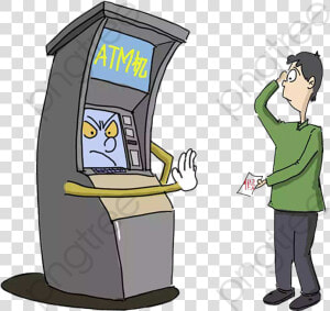 Atm Machine Clipart   Atm Cartoon  HD Png Download