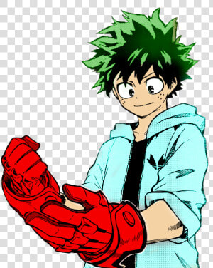 Mangacoloring Bnha Deku Midoriya Izuku Manga Allmight   My Hero Academia Deku Gloves  HD Png Download