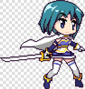 Transparent Sayaka Miki Png   Madoka Magica Pixel Art  Png Download