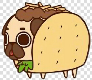 Cute Chibi Food Tacofreetoedit   Kawaii Pug  HD Png Download