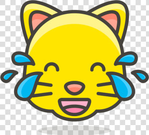 098 Cat Face With Tears Of Joy   Easy Cat Emoji Drawing  HD Png Download