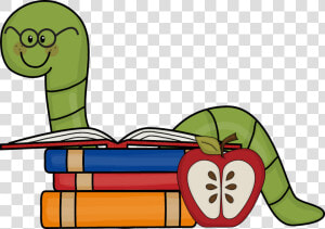 Pile Of Books Clip Art   Book Worm Clipart  HD Png Download