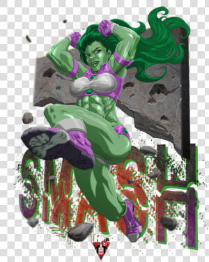 She Hulk By T Turner   She hulk  HD Png Download