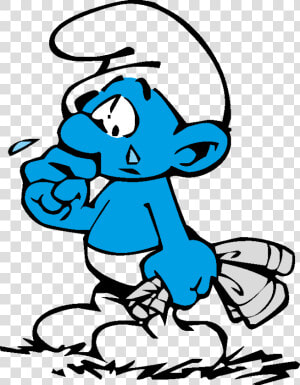 The Smurfs Characters Vector Png   Sad Smurf  Transparent Png