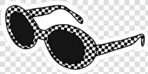  vsco  aesthetic  cloutgoggles  glasses  checkered   Vsco Stickers Black And White  HD Png Download