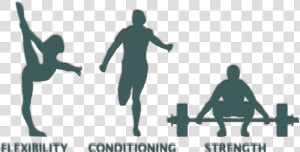 Flexibility  Conditioning And Strength   Strength And Conditioning Silhouette  HD Png Download