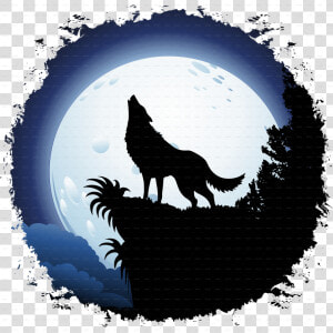 Transparent Wolves Clipart   Wolf Howling At The Moon Clipart  HD Png Download