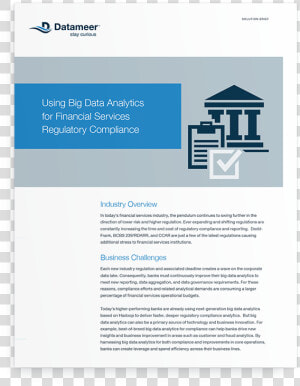 Bigdata Fins Reglatory Compliance Solbrief   Graphic Design  HD Png Download