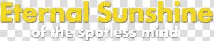 Eternal Sunshine Of The Spotless Mind Logo  HD Png Download