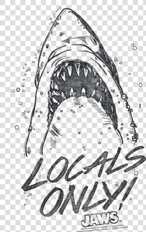 Jaws Locals Only Toddler T Shirt   Jaws  HD Png Download