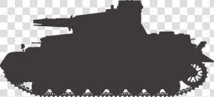 Panzer Iv Tank Type 10 Silhouette   Panzer Tank Silhouette Transparent  HD Png Download