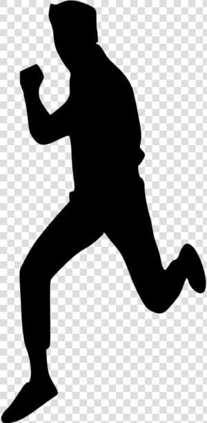 Running Man Silhouette Png Clipart   Png Download   Man Running Away Silhouette  Transparent Png