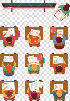 Classroom Vector Top View   High School Classroom Daily Routines  HD Png Download