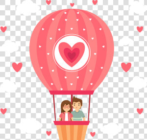 Clip Art Transparent Library Hot Air Balloon   Hot Air Balloon Love Vector  HD Png Download