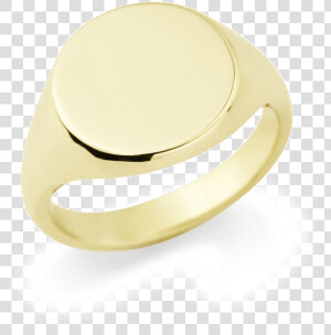 9ct Yellow Gold Signet Ring   Round   Still Life Photography  HD Png Download