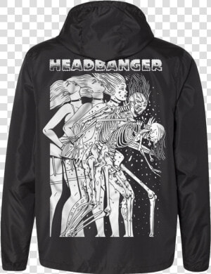 Headbanger Whiplash Windbreaker   Hoodie  HD Png Download