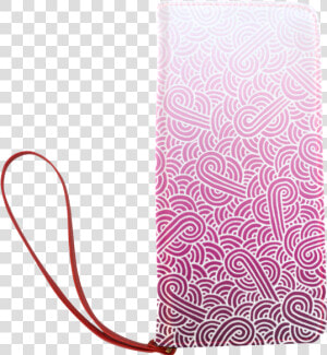 Ombre Pink And White Swirls Doodles Women S Clutch   Pattern  HD Png Download