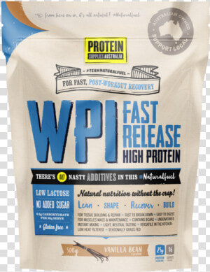 Wpi Vanilla Bean   Protein Supplies Australia Wpi Choc Mint 500g  HD Png Download