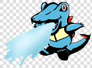 Totodile Used Water Gun By Morshute Clipart   Png Download   Cartoon  Transparent Png